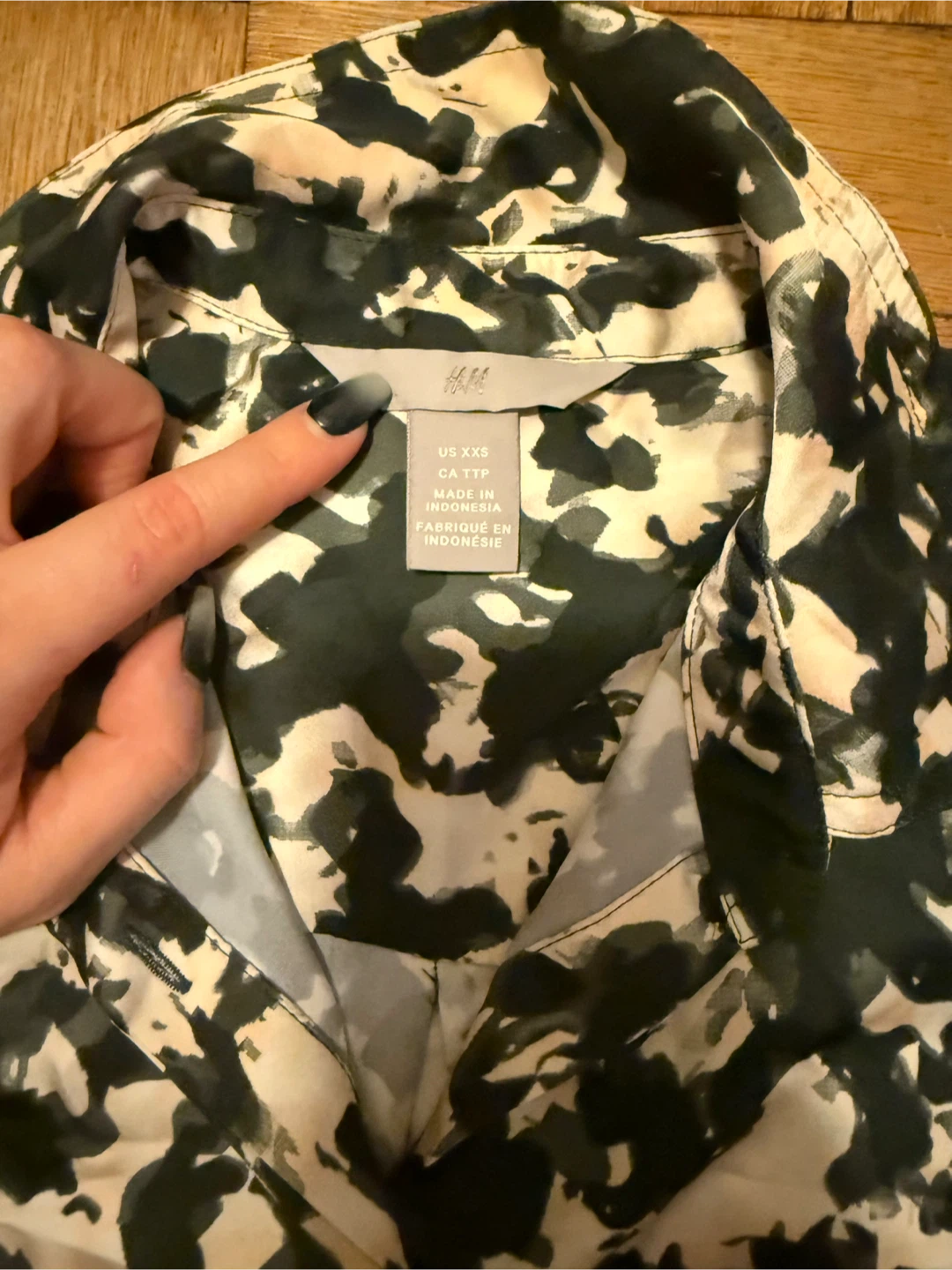 H&M Patterned Long-Sleeve Shirt XXS - photo 4