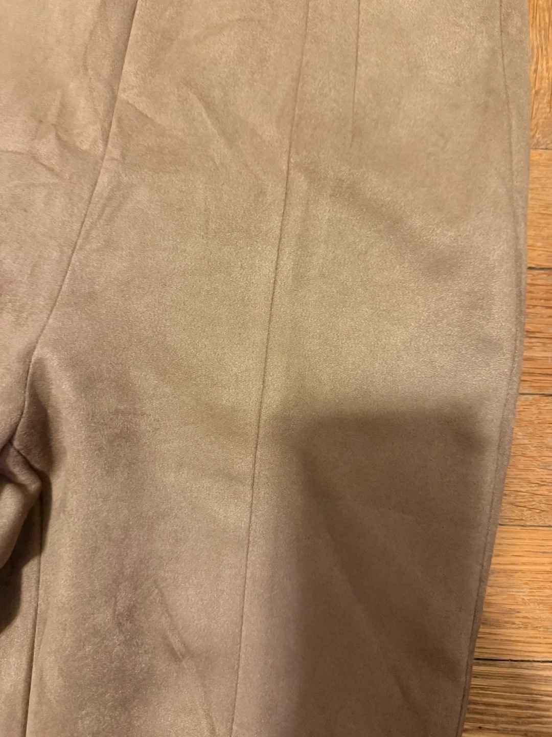 Zara Beige Suede-Effect Pants - photo 2