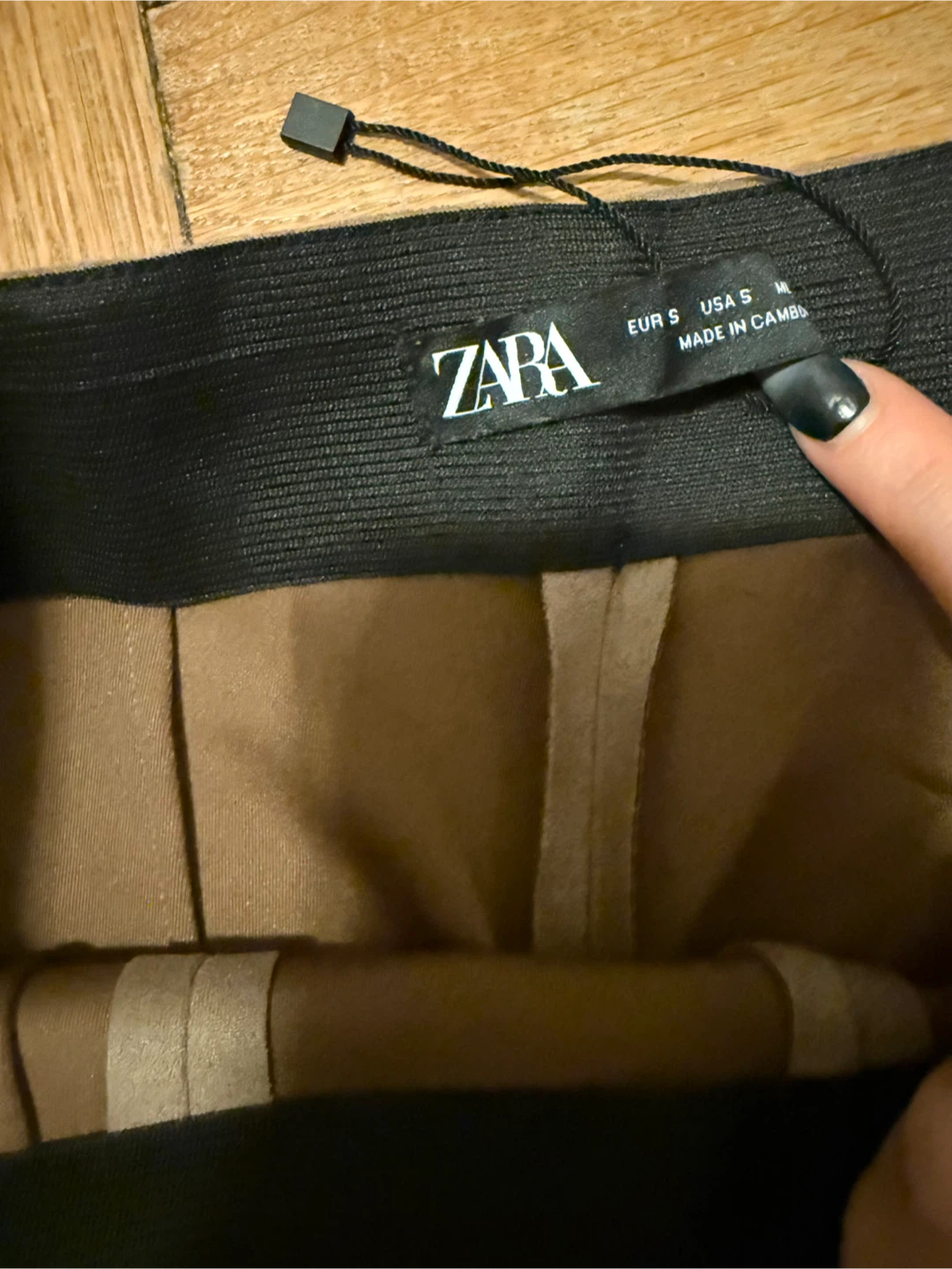 Zara Beige Suede-Effect Pants - photo 3