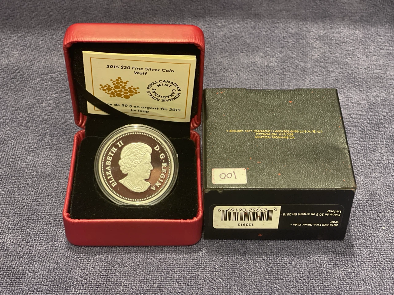Wolf - 2015 $20 Fine Silver Coin - photo 2