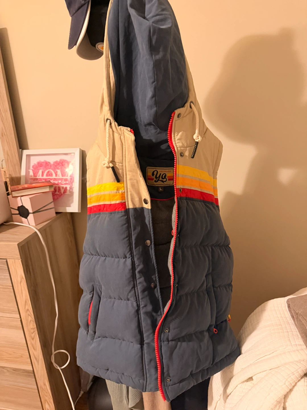 YOColorado Unisex Epic Fader Puffer Hooded Vest