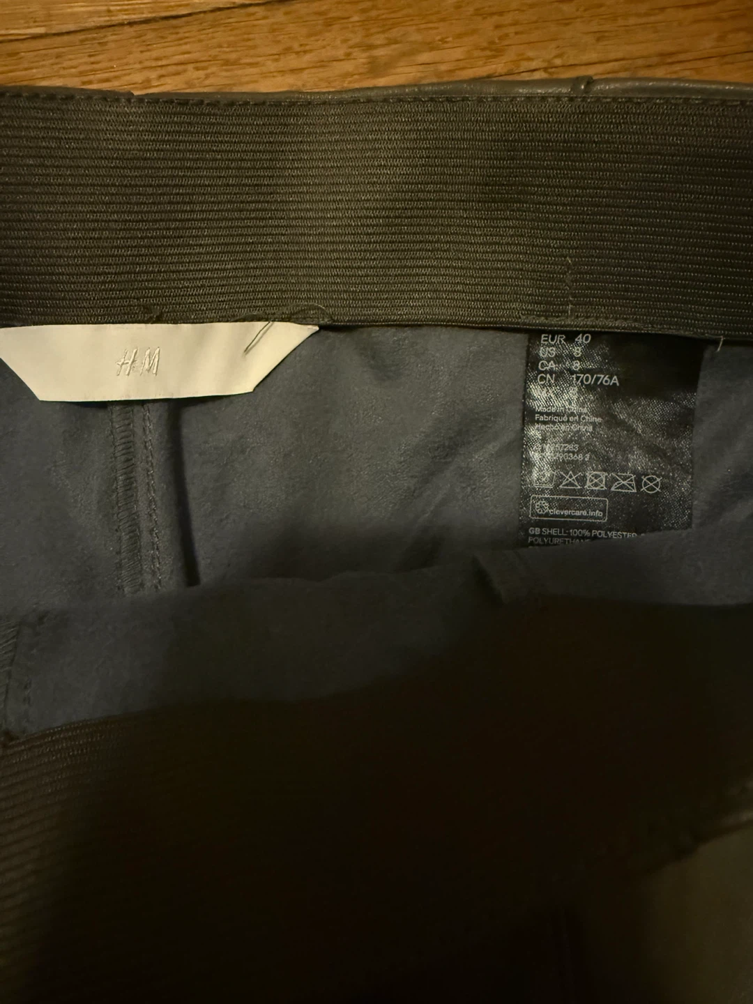 H&M Faux Leather Leggings Olive Size US 8 - photo 3