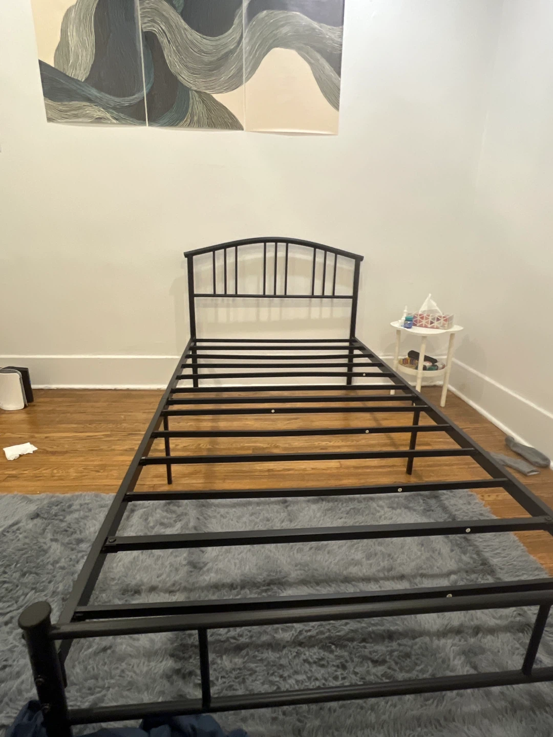 Black Metal Single Bed Frame