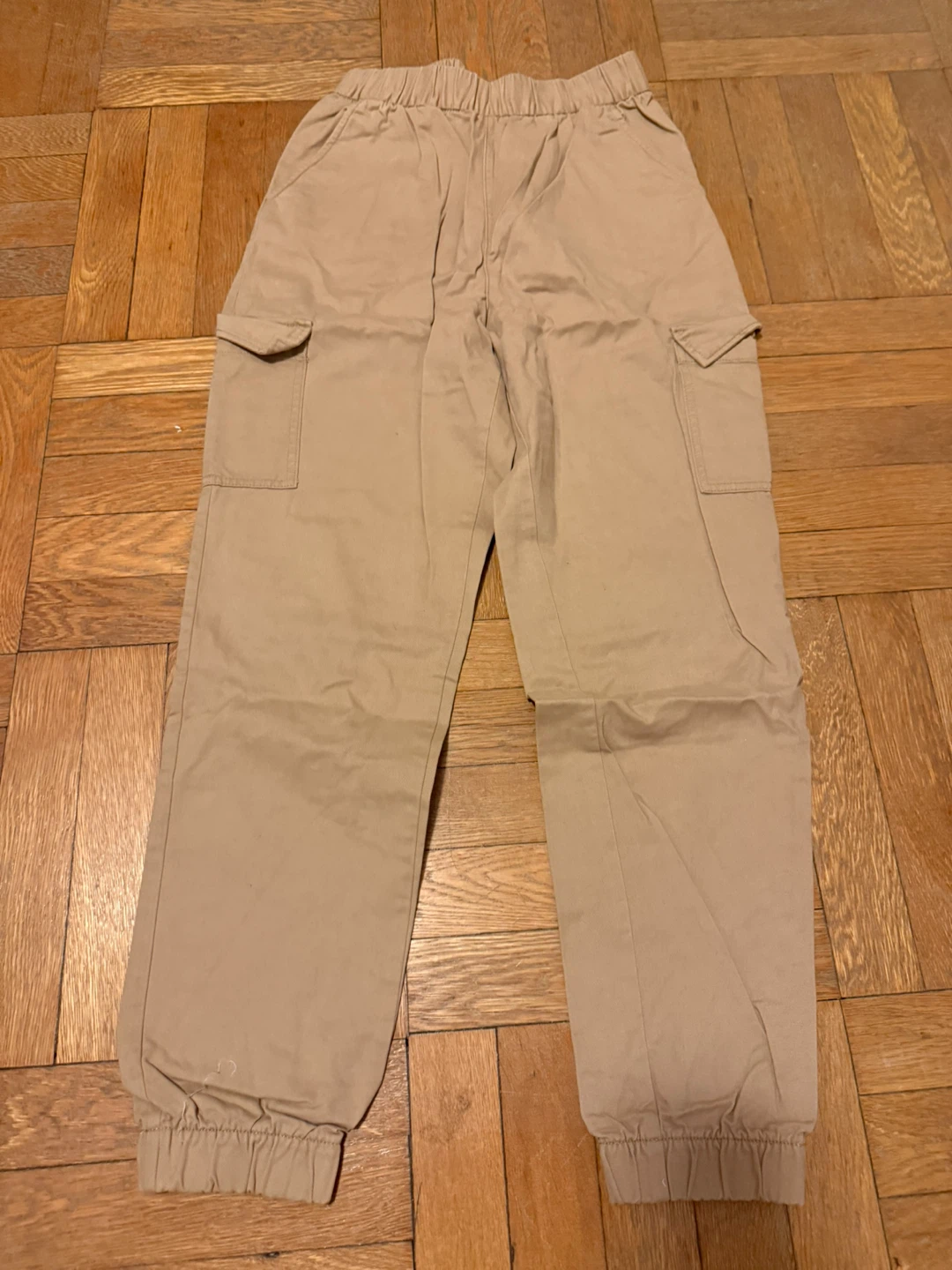 Beige Cargo Joggers
