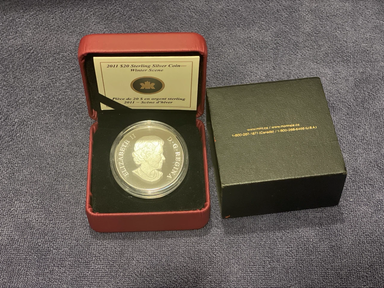 Winter Scene - 2011 $20 Sterling Silver Coin - photo 2