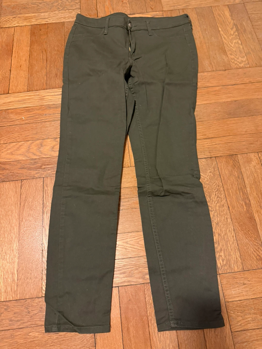 H&M Skinny Ankle Length Pants Olive Green