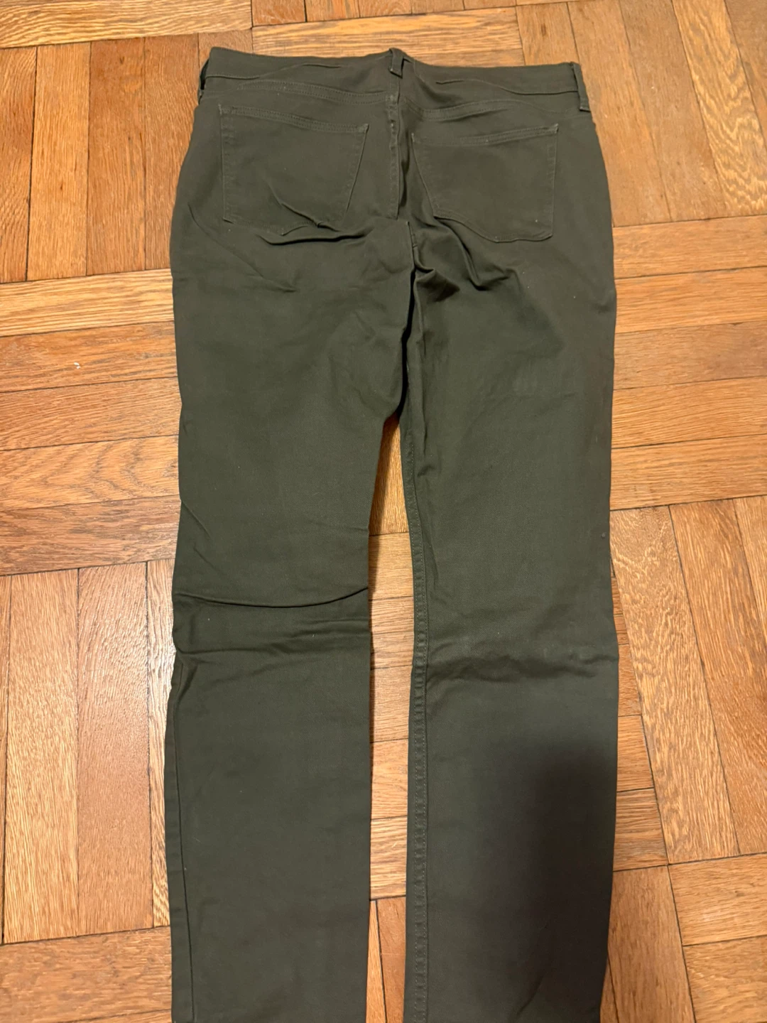 H&M Skinny Ankle Length Pants Olive Green - photo 5