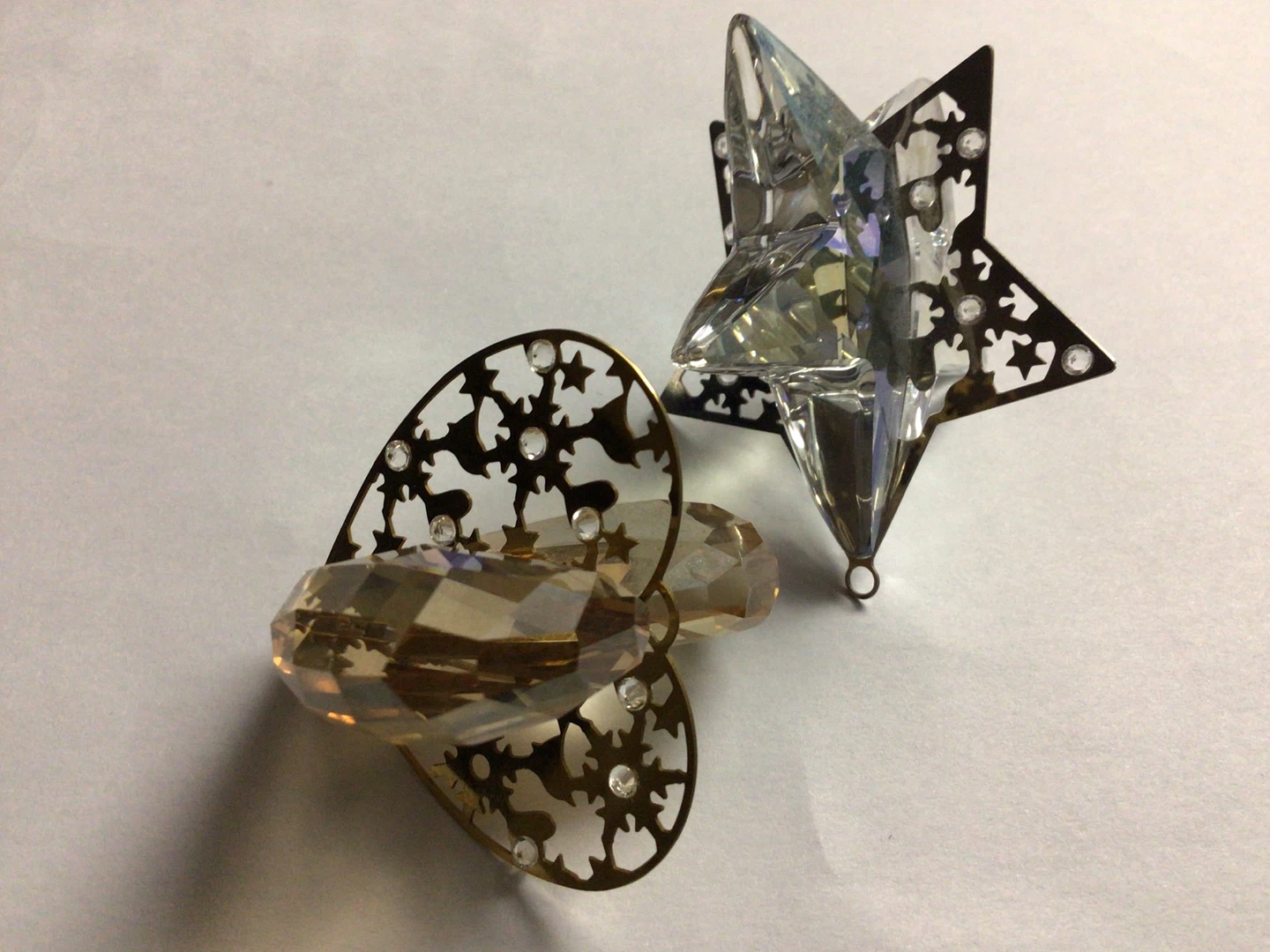 Swarovski Crystal Heart and Star Christmas Decorations - photo 2