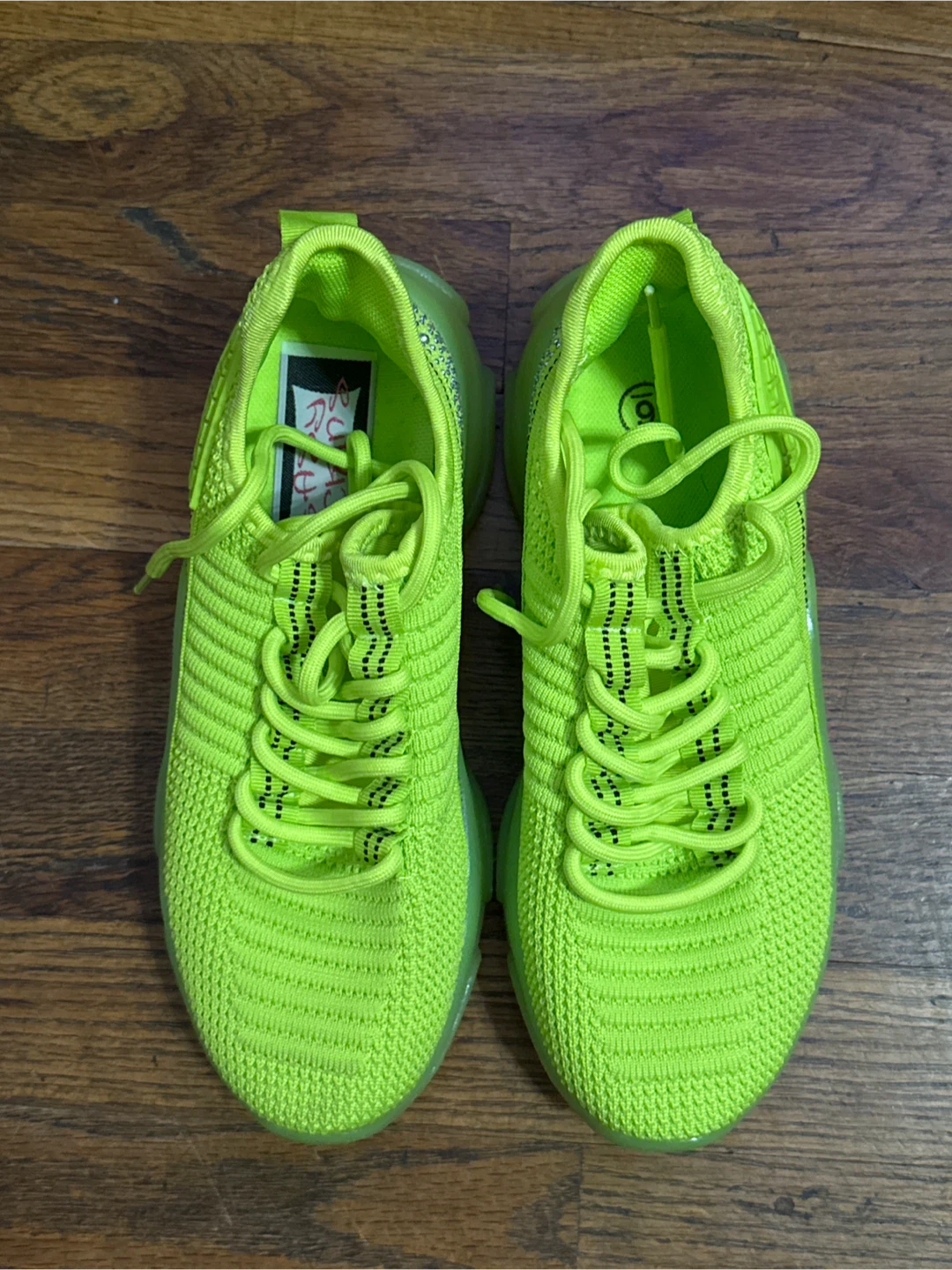 Size 6 Neon Green Sneakers