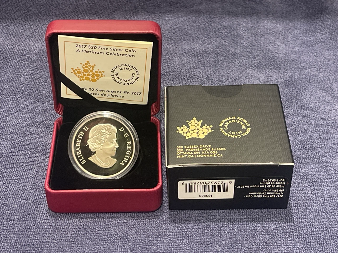 A Platinum Celebration - 2017 $20 Fine Silver Coin - photo 2