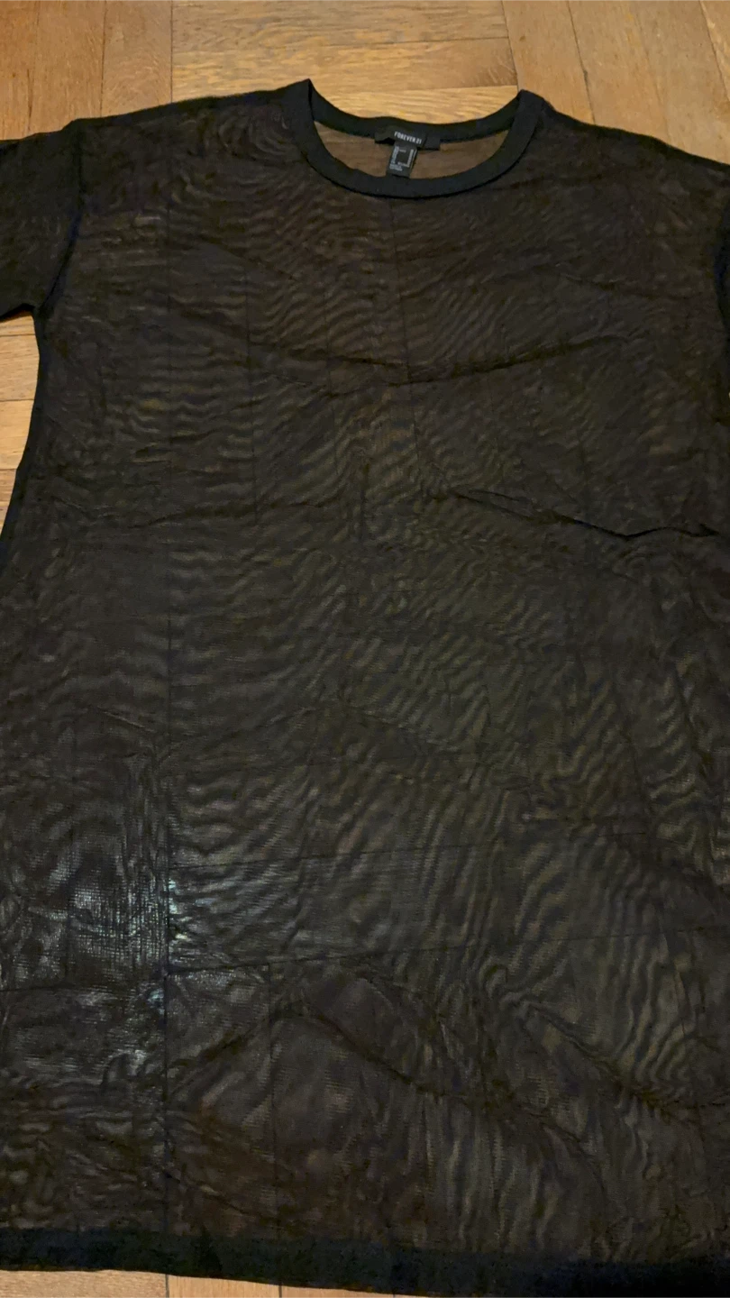 Black Mesh T-Shirt Dress - photo 2