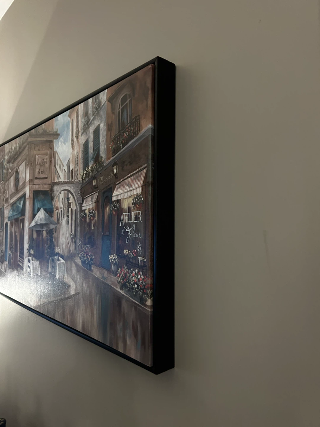 Large Le Cafe Street Scene Canvas Wall Art - photo 2