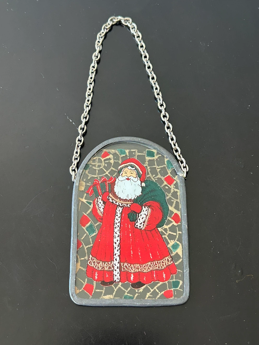 Vintage Santa Claus Glass Mini Suncatcher - photo 4