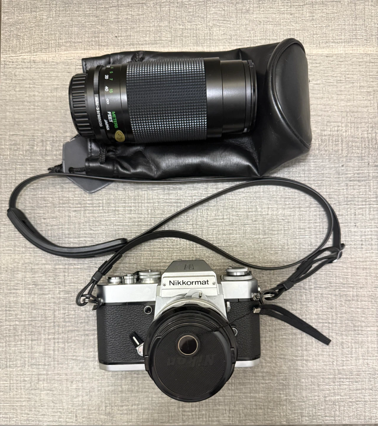 Vintage Nikon Nikkormat EL 35mm Film Camera – 2 Lenses & Case