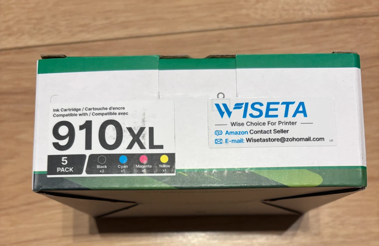 WISETA 910XL Ink Cartridge 5-Pack for HP Printers