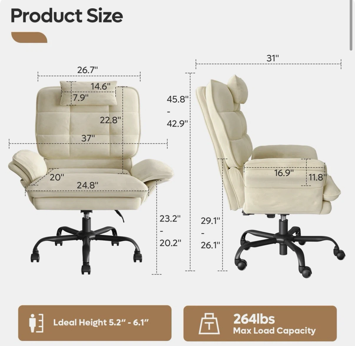 Ergonomic adjustable Office Chair - photo 2