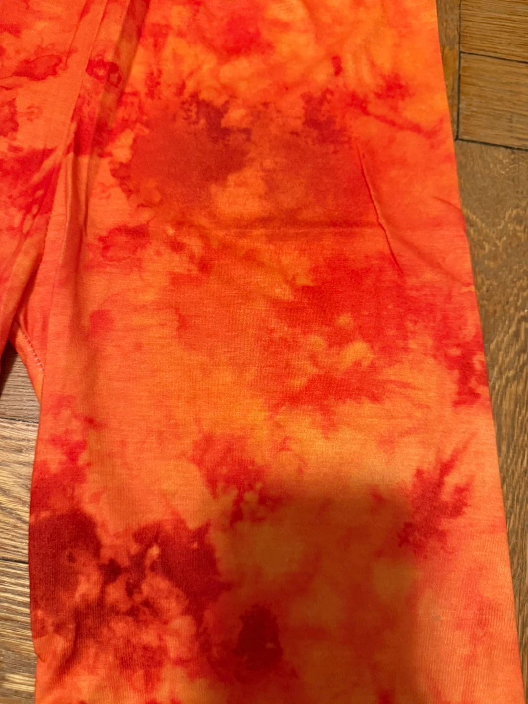 Orange Tie-Dye Biker Shorts Size S - photo 2