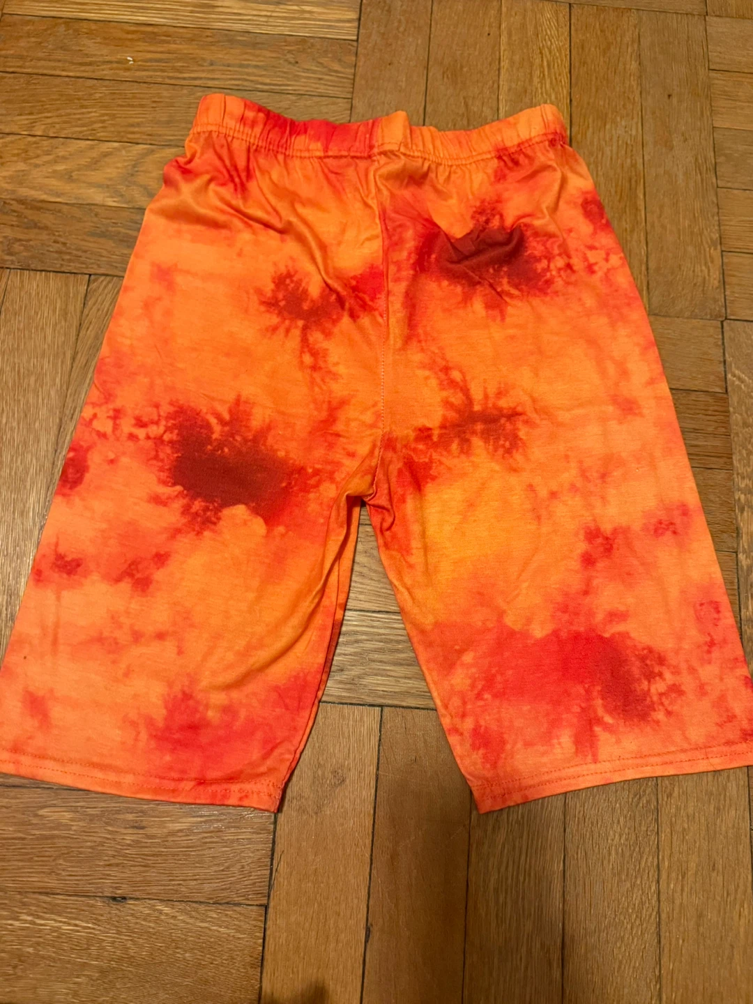Orange Tie-Dye Biker Shorts Size S - photo 4