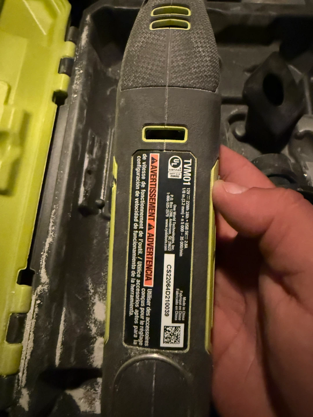 Ryobi 12V Rotary Tool Kit TVM01 - photo 2