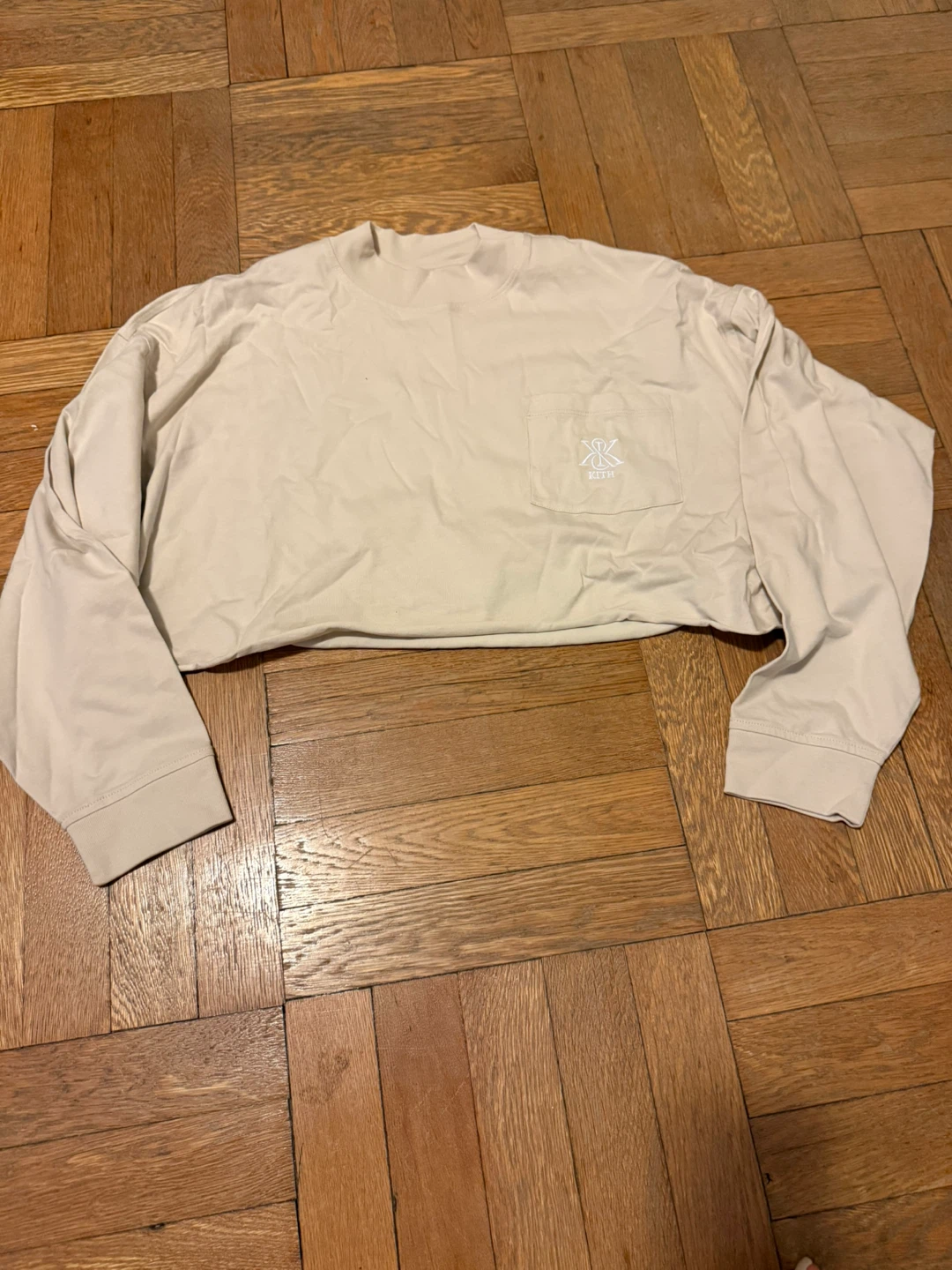 Kith Long Sleeve Crop Top Pocket Tee Size S - photo 3