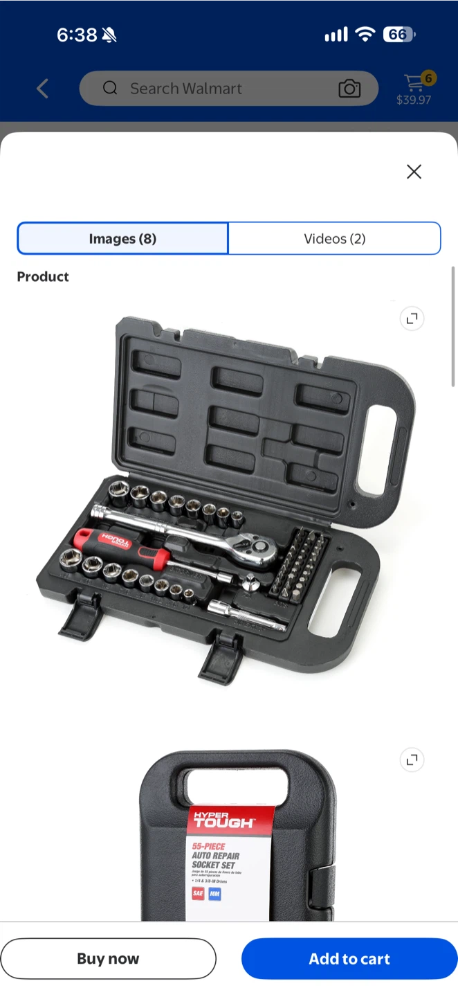 Hyper Tough 55-Piece Auto Repair Socket Set