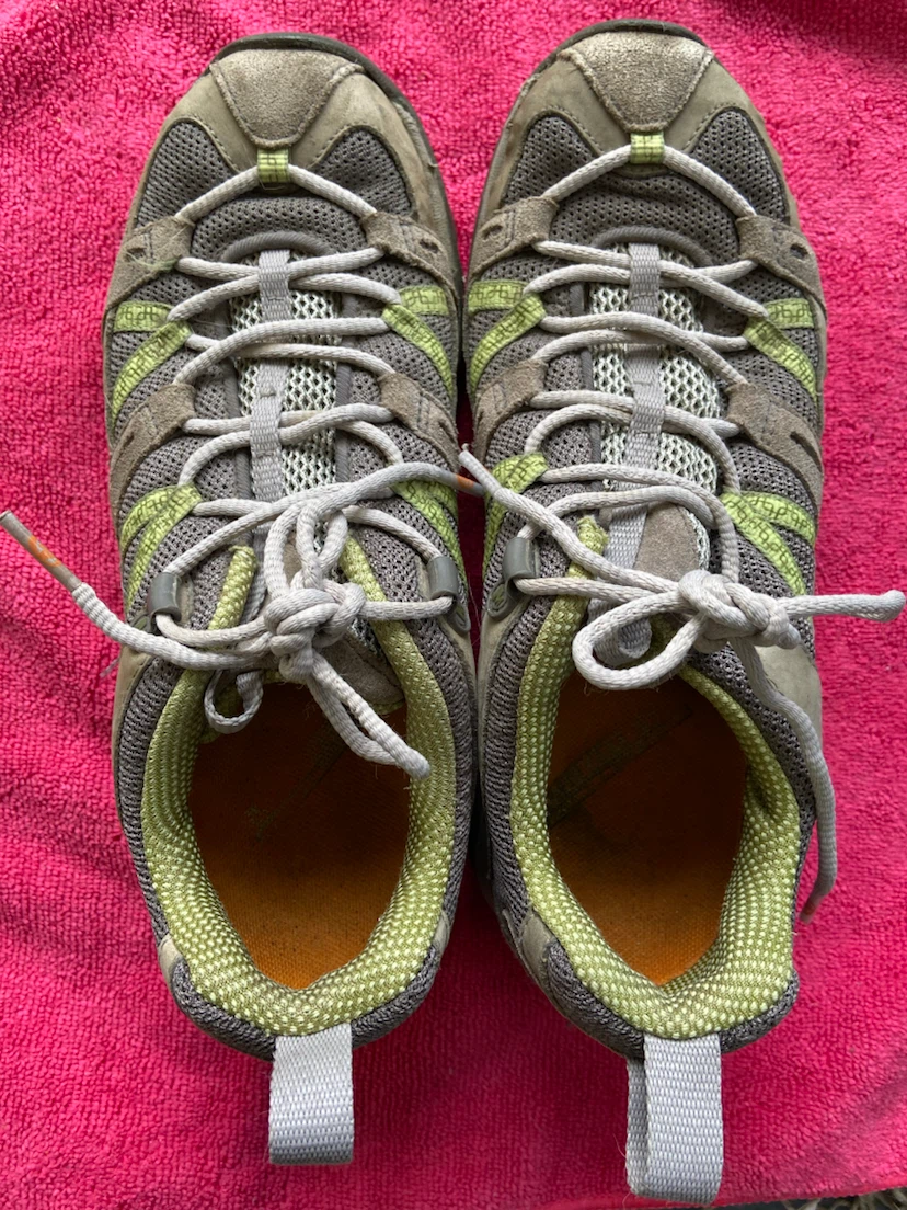 Women’s Merrell Vibram Hiking Shoes / Trail Walkers (Grey/Green)