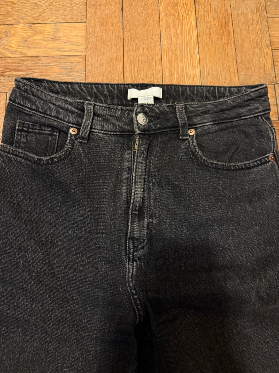 H&M Black Denim Jeans US 6 - photo 2