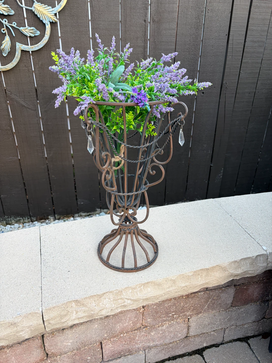 LOVELY VINTAGE WROUGHT IRON PLANTER