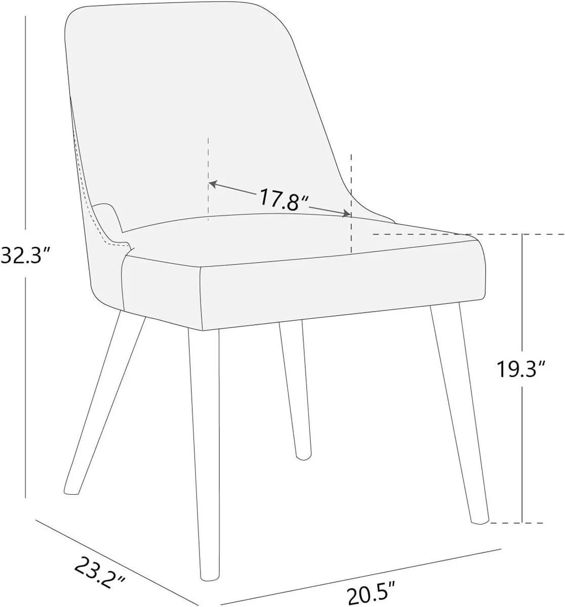 Brand New CHITA Modern Dining Chair Set of 2 - photo 2