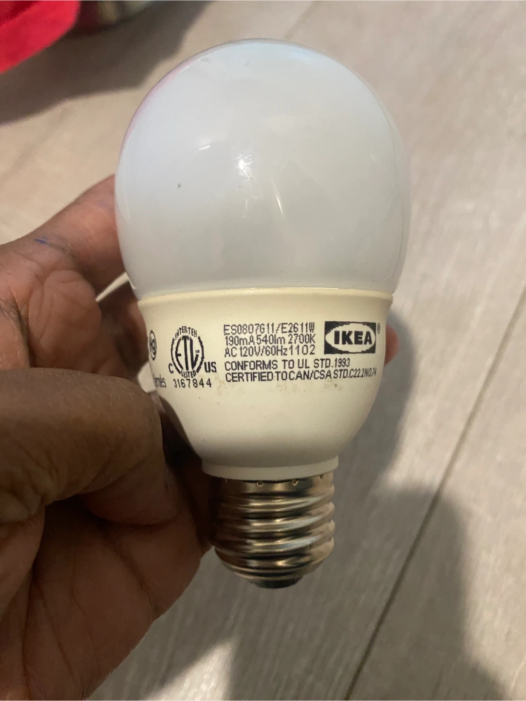 IKEA LED Light Bulb 2700K
