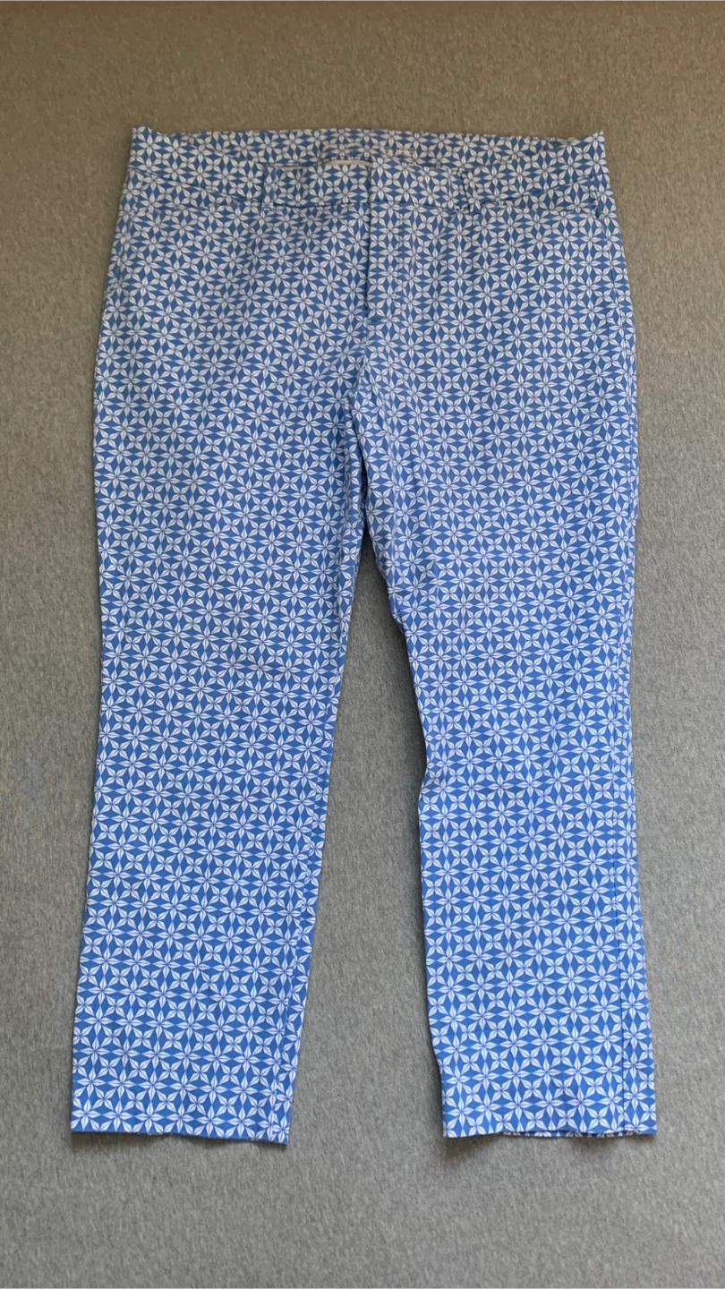 Blue & White Pixie Pants - Size 18