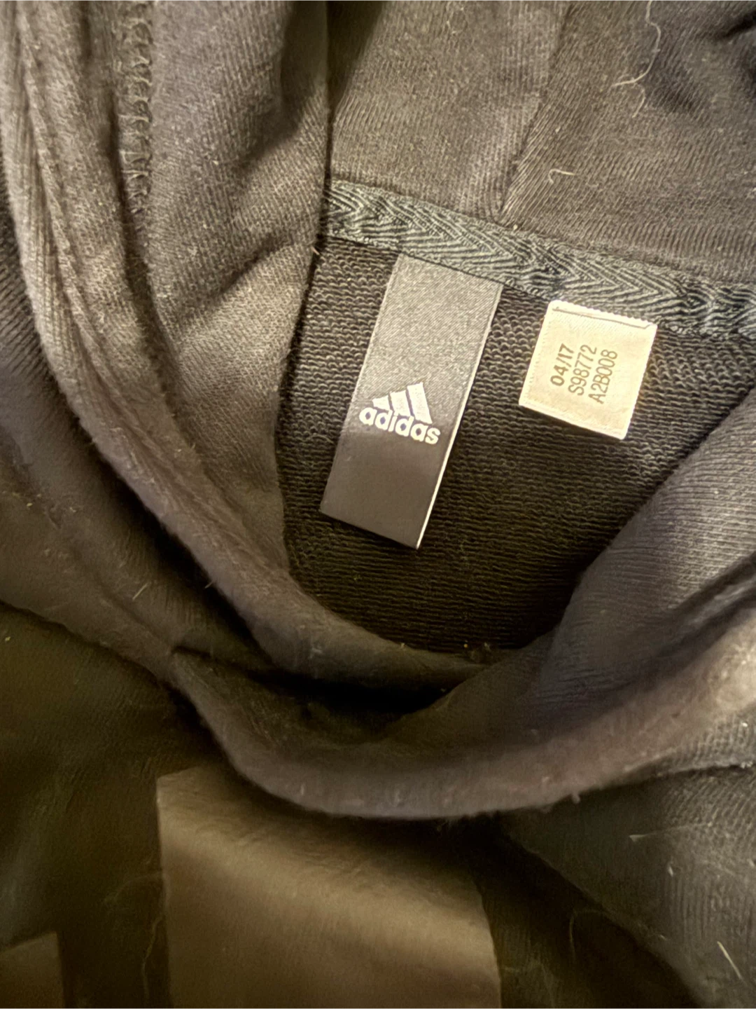 Adidas black hooded sweatshirt Men’s Large - photo 3