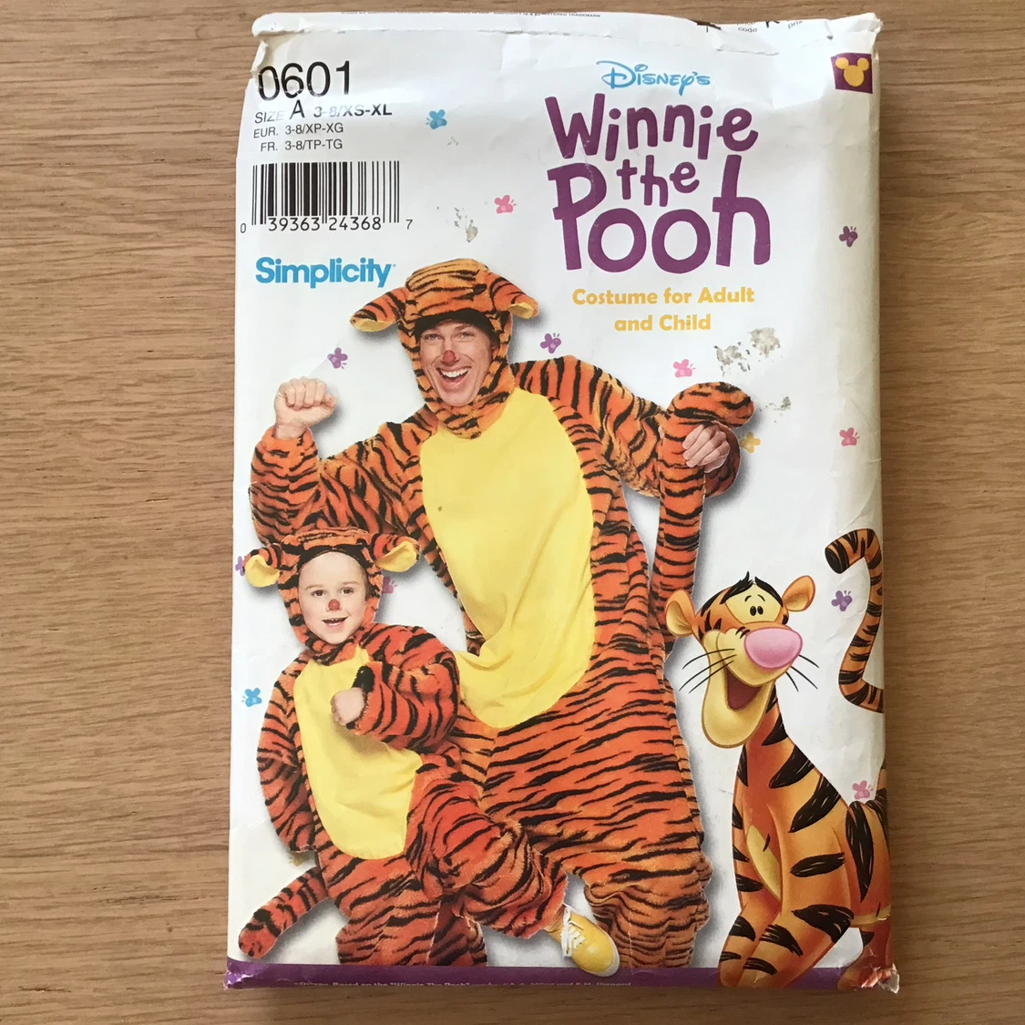 Sewing Pattern for Tigger Costume for Adult and Child