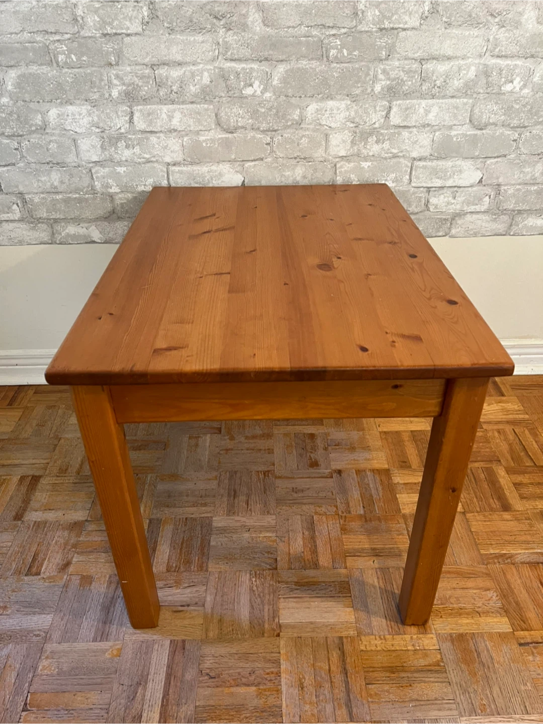 Solid Pine Wood Side Table - photo 3