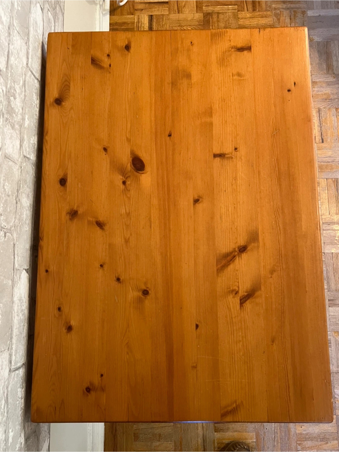 Solid Pine Wood Side Table - photo 5