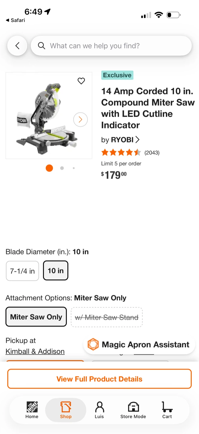 Ryobi 10-inch Compound Miter Saw - photo 5