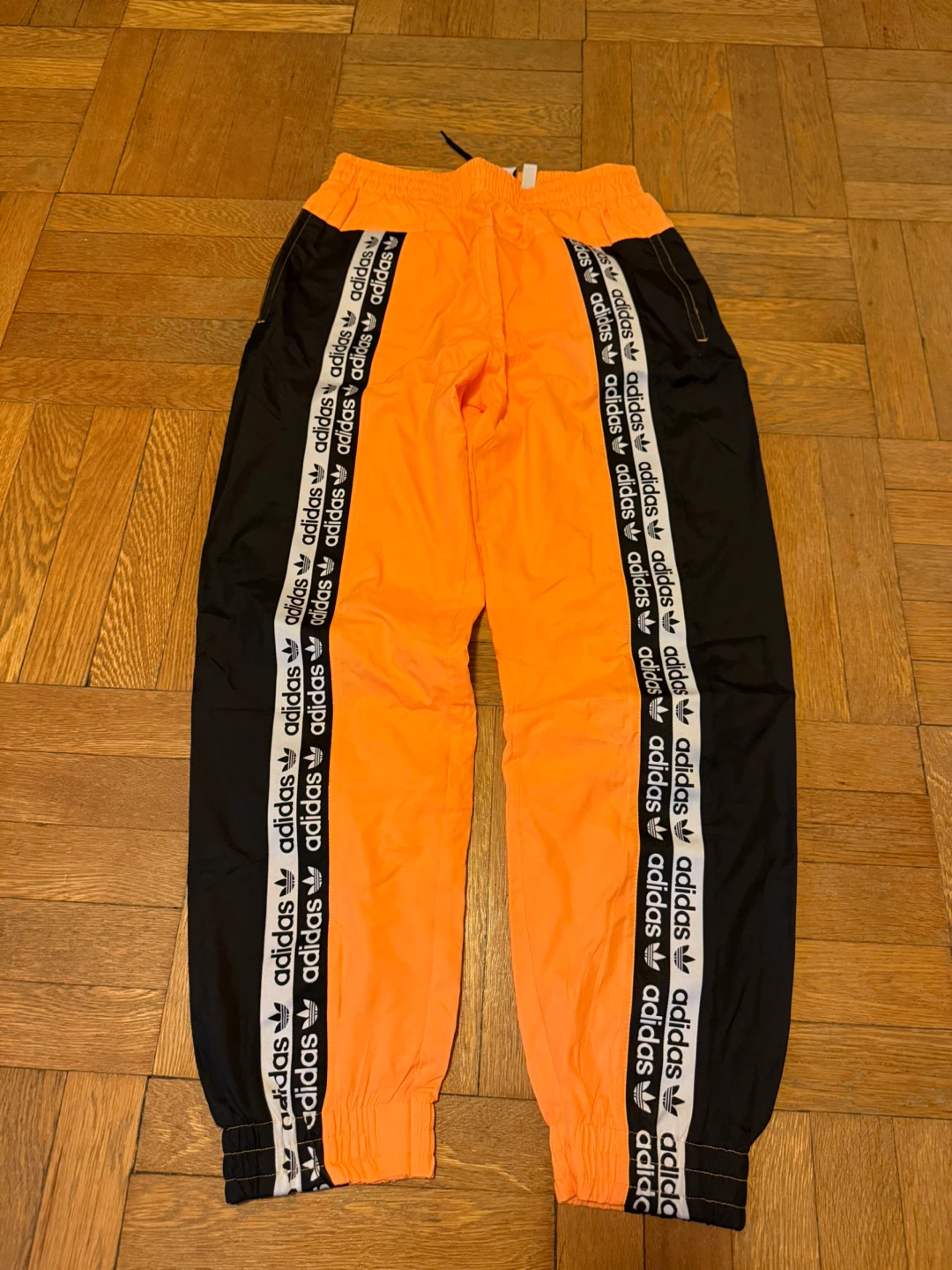 Adidas Originals Orange and Black Joggers Size S