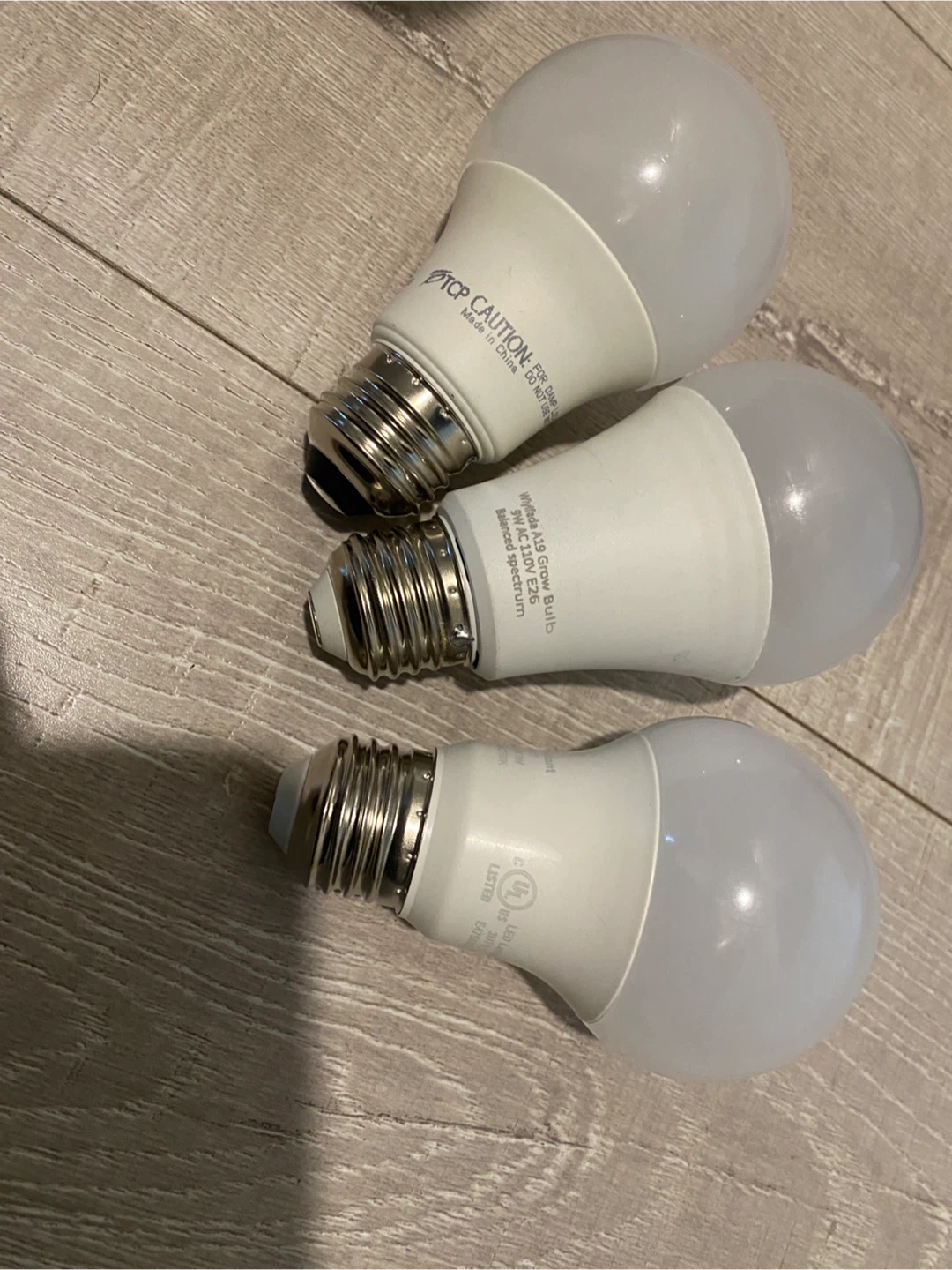 3x Wyifada A19 LED Grow Bulbs - photo 2
