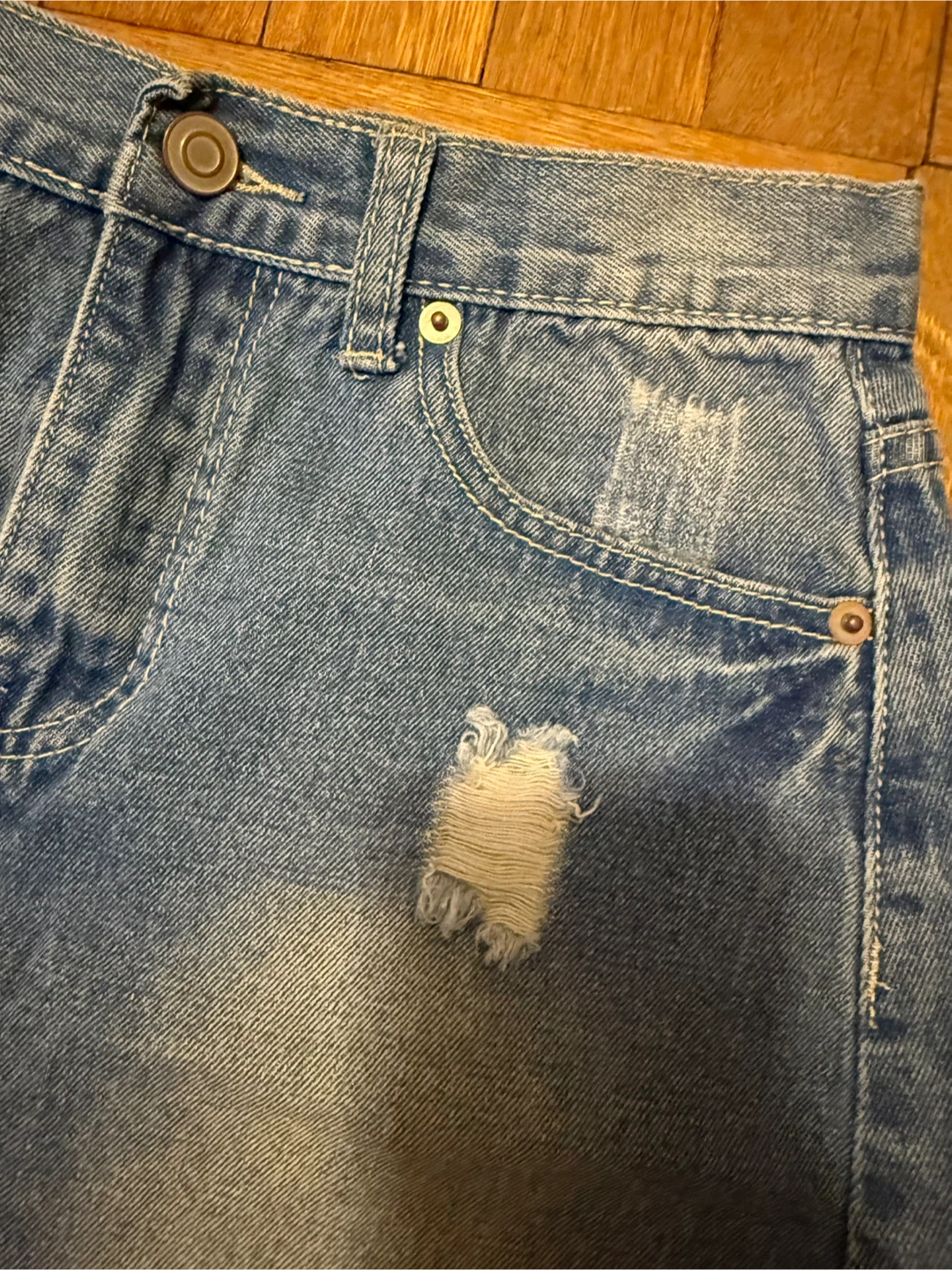 Denimwear Distressed Jean Skirt Size S - photo 4