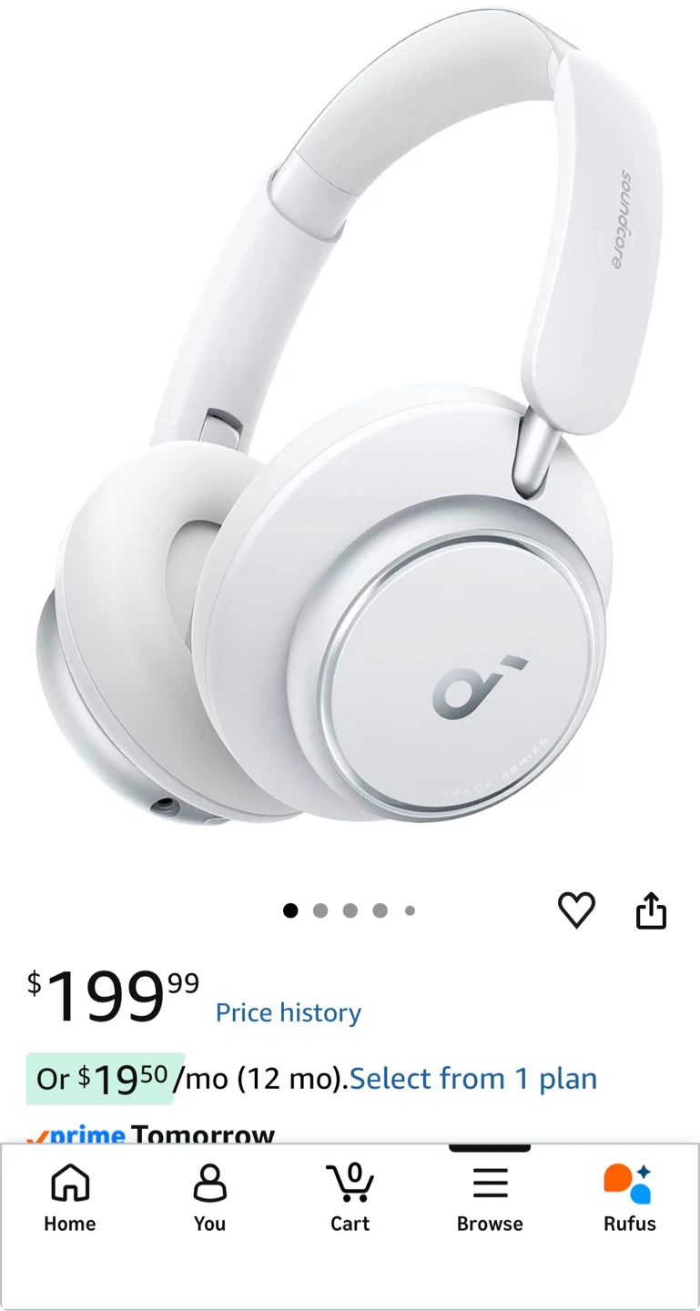 Soundcore Space Q45 Noise Cancelling Headphones - White - photo 2