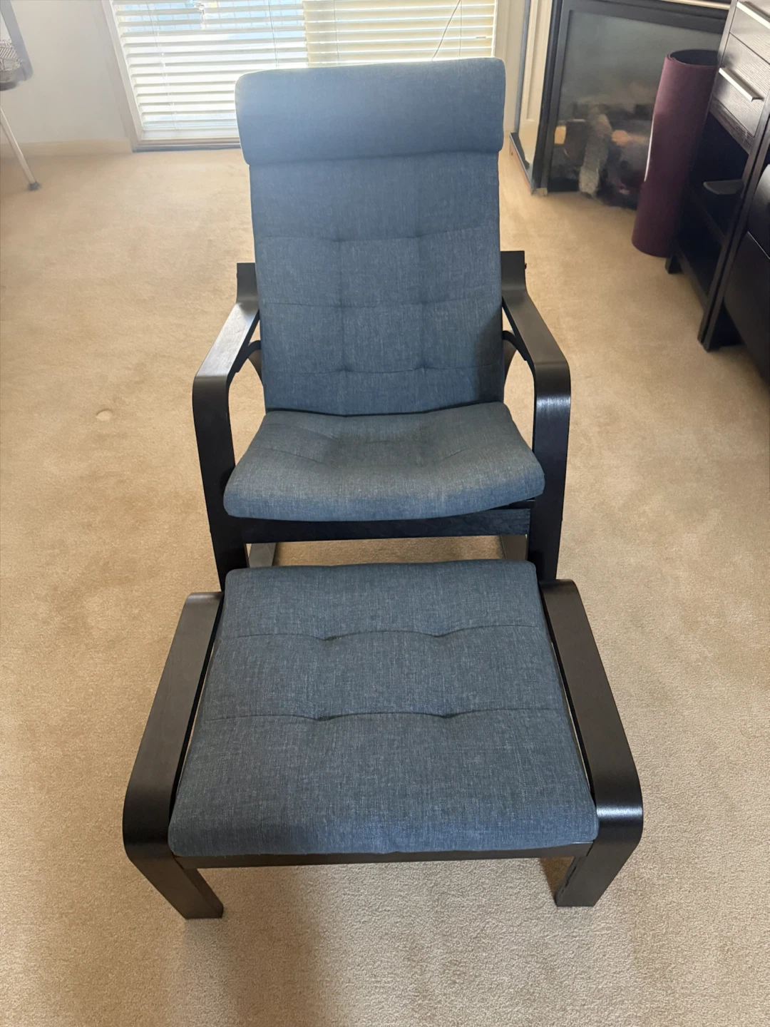 IKEA Poang Armchair with Footstool