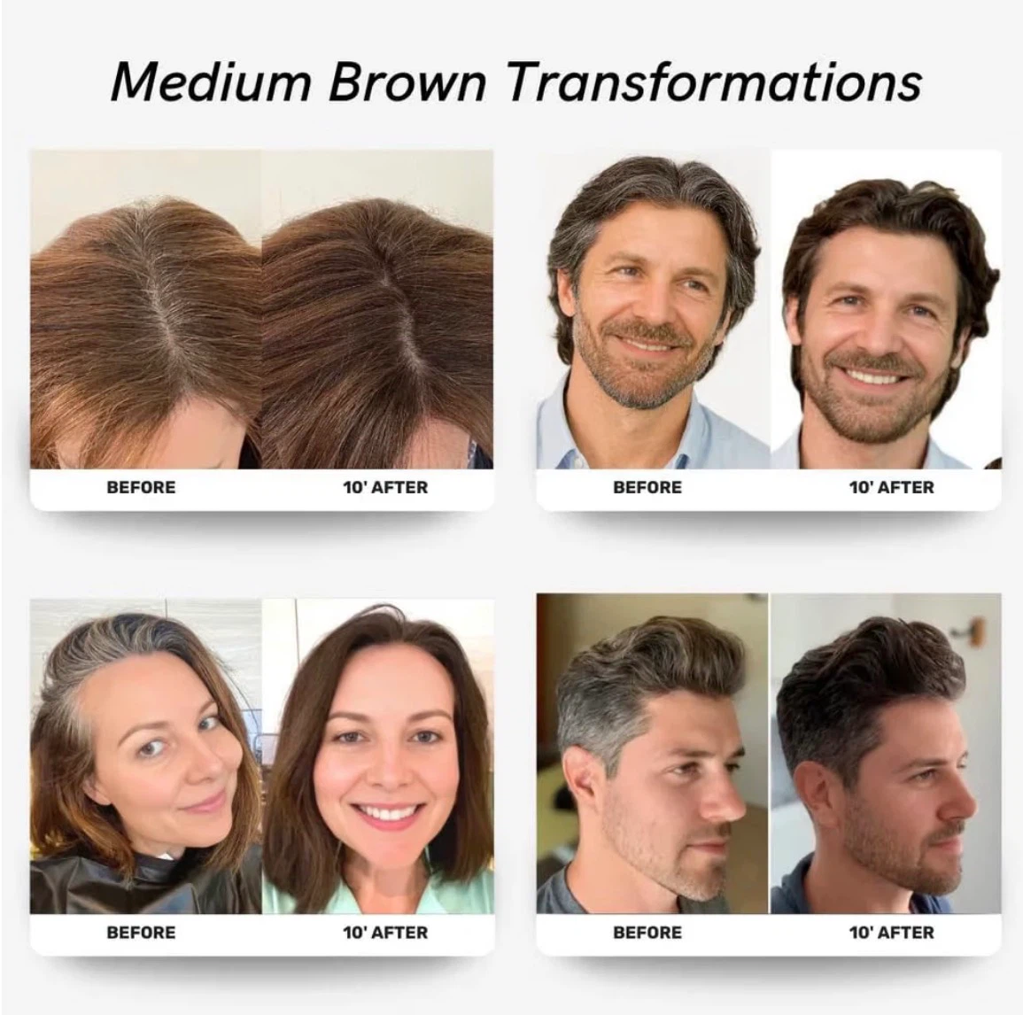 New Polar Hair Care Medium Brown Hair Dye Shampoo - photo 2