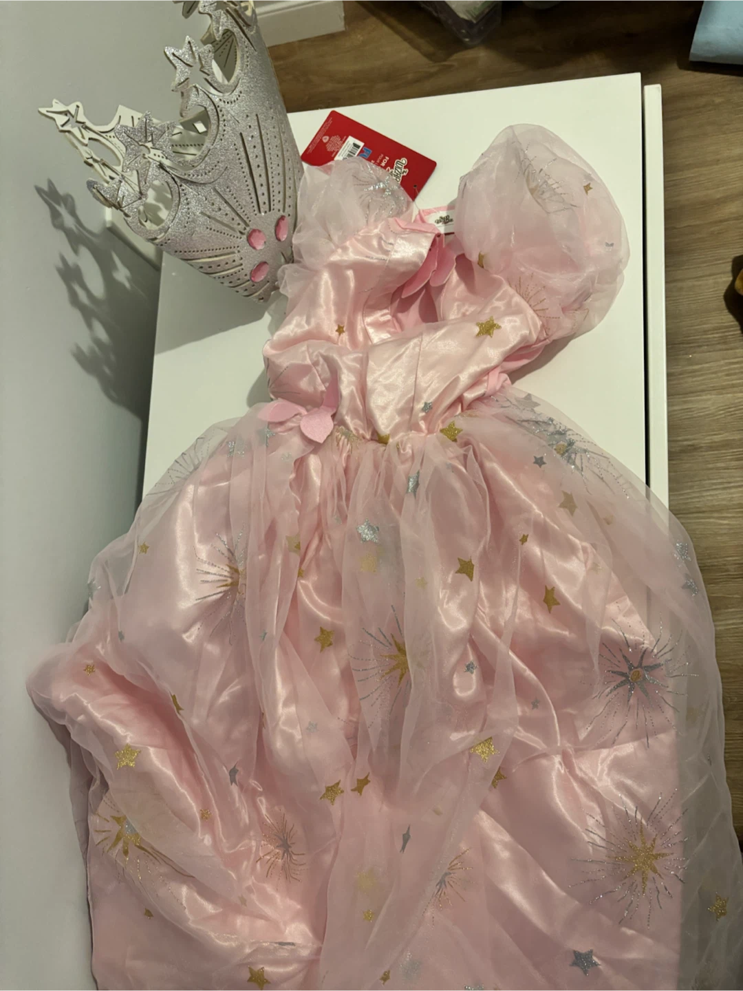 Glinda the good witch costume with crown size 7-8 - photo 2