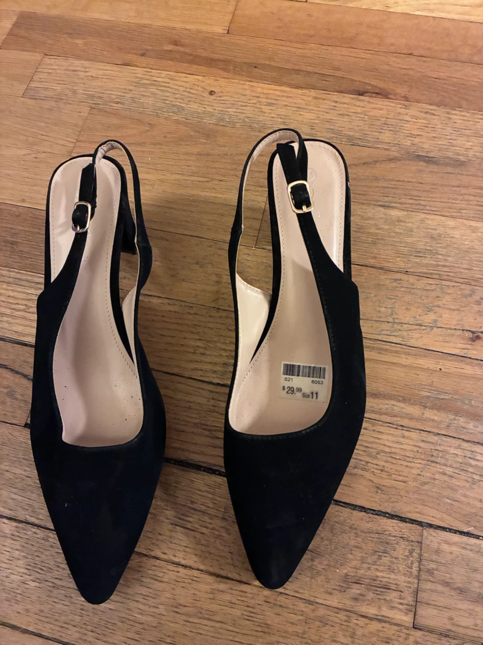 Femi Black Slingback Heels Size 11