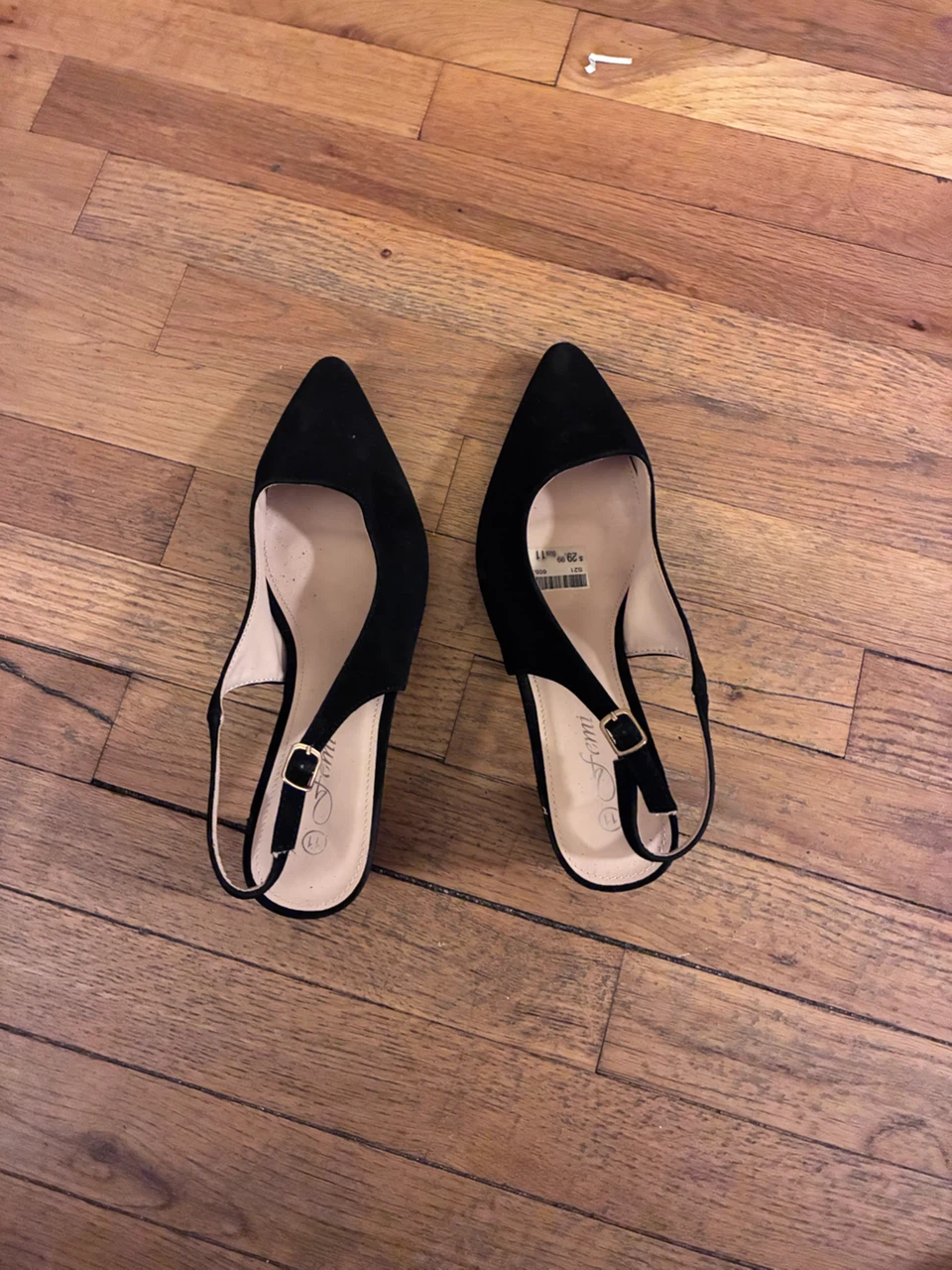 Femi Black Slingback Heels Size 11 - photo 2