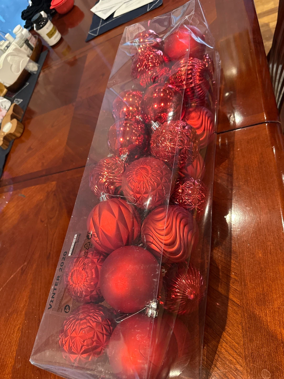 IKEA Vinter 2020 Red Ornament Set
