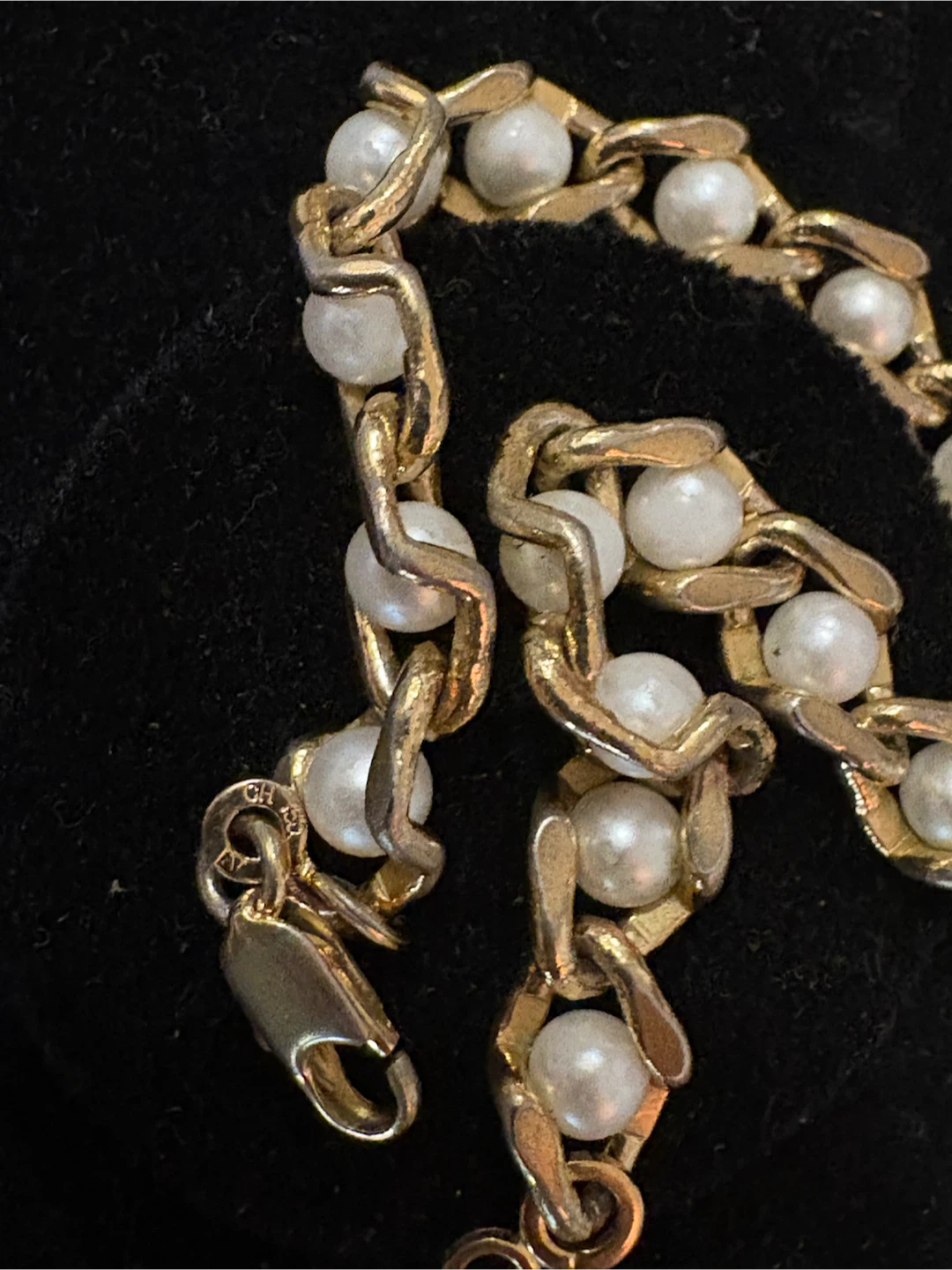 CH Gold Pearl Link Bracelet - photo 3