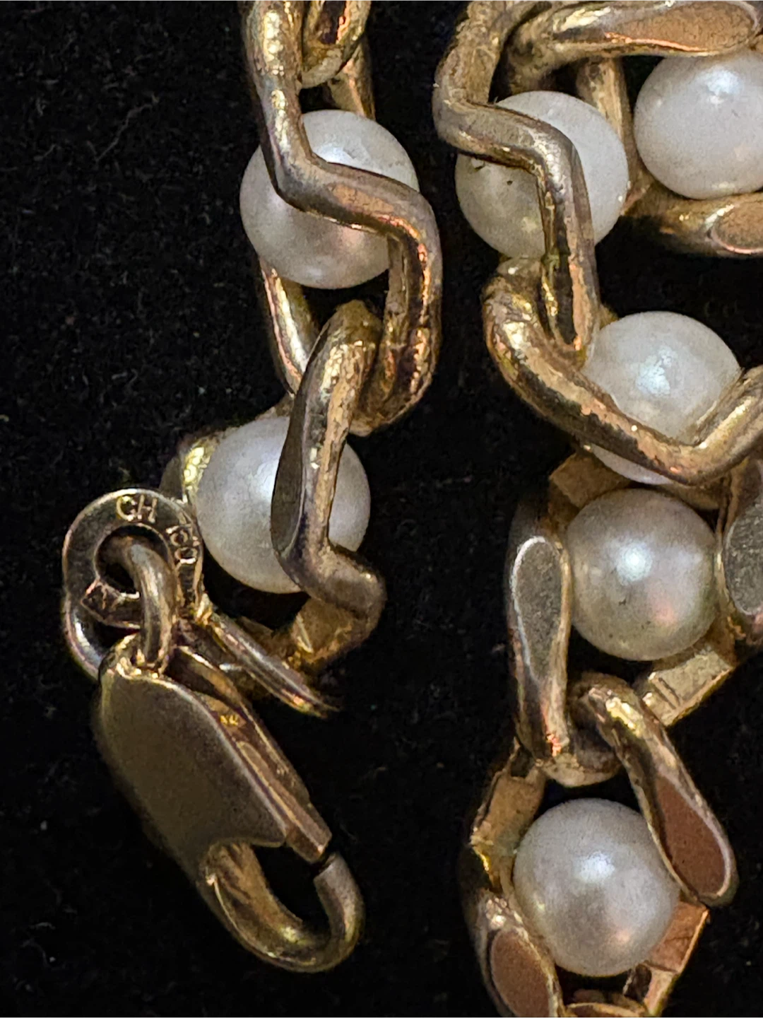 CH Gold Pearl Link Bracelet - photo 4