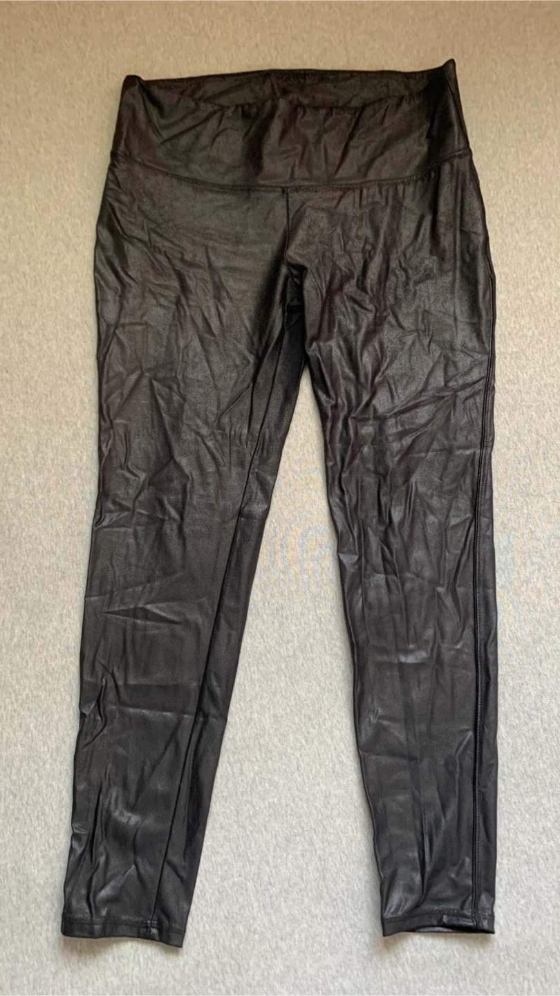 Time and Tru Black Faux Leather Leggings - Size XXL (20)
