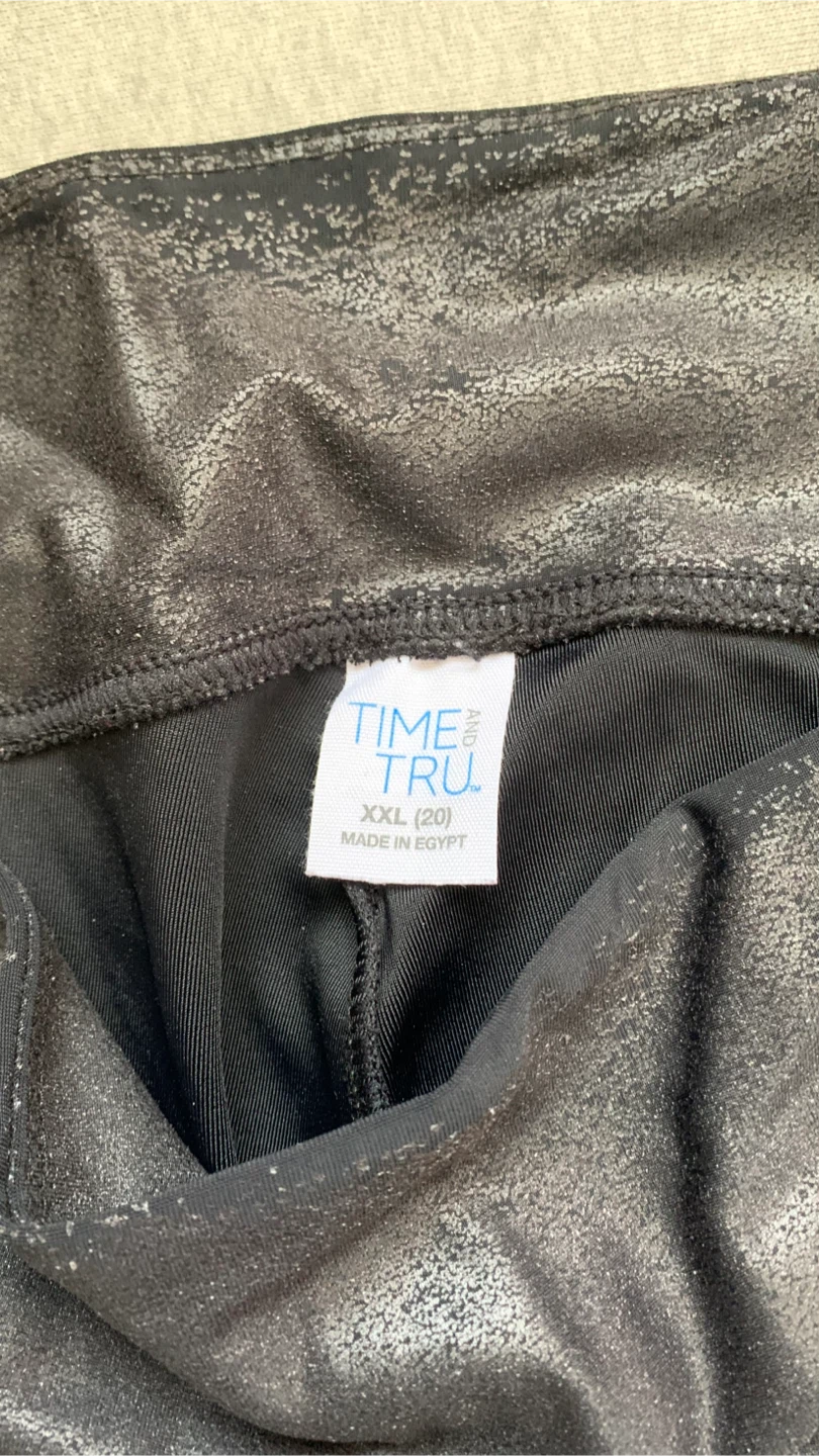 Time and Tru Black Faux Leather Leggings - Size XXL (20) - photo 3